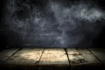 desk of free space and smoke 