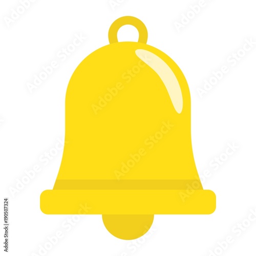 Easter bell flat icon, easter and holiday, jingle sign vector graphics, a colorful solid pattern on a white background, eps 10.