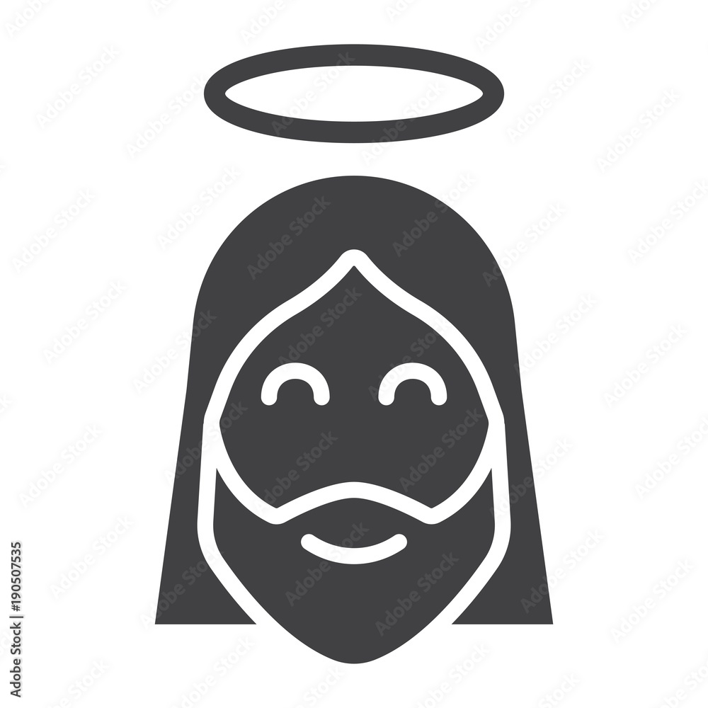 Jesus glyph icon, easter and holiday, christ sign vector graphics, a solid pattern on a white background, eps 10. Jesus glyph icon, easter and holiday, christ sign vector graphics, a solid pattern on a white background, eps 10.