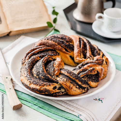 Poppy Seed Braided Babka Wreath photo