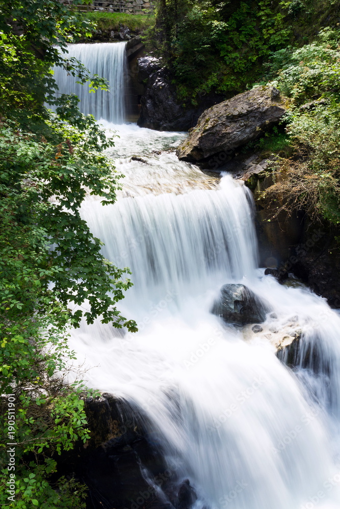 Obraz premium Waterfall on Talbach creek trail from Schladming to Untertal, Austria