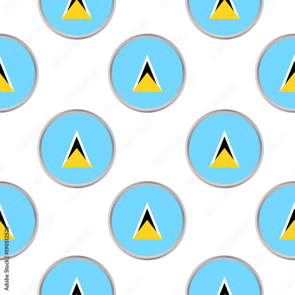 Seamless pattern from the circles with flag of Saint Lucia. Seamless pattern from the circles with flag of Saint Lucia.