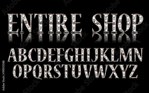 Silver 3D Broadway Alphabet