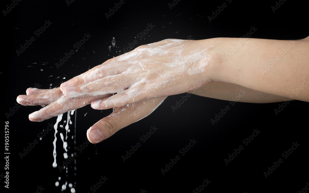 wash hand cleaning dirt and bacteria 