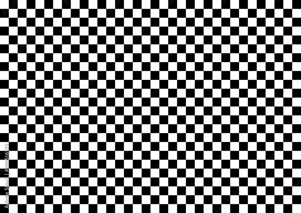 Checkered monochrome background. Black and white squares. Vector illustration