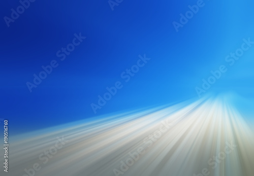 Fotografie Diagonal cloud road to clear sky background