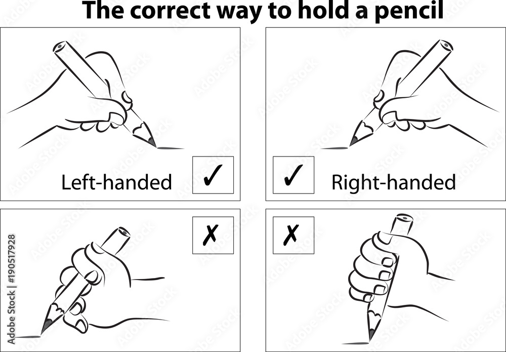 The Correct Way To Hold A Pencil Stock Illustration Adobe Stock the-correct-way-to-hold-a-pencil-stock-illustration-adobe-stock