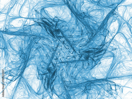 Blue color toned monochrome abstract fractal illustration.