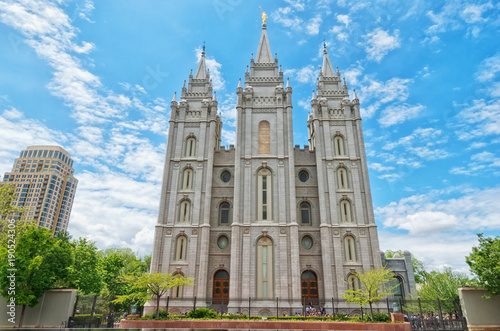 Cuadro en lienzo Salt Lake Temple in Salt Lake City, Utah, USA