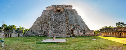 Pyramid of the Magician in Uxmal, Yucatan, Mexico photo