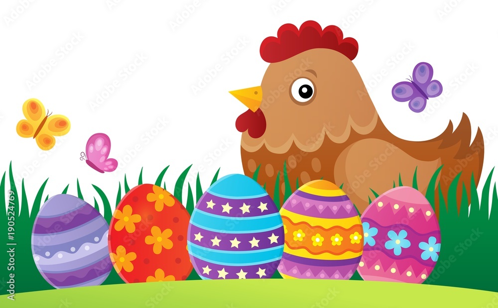 Obraz premium Easter hen theme image 2