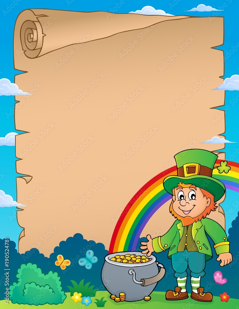 Fototapeta premium Leprechaun theme parchment 1