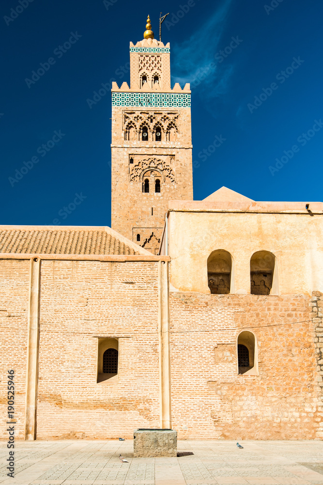 Fototapeta premium Koutoubia Mosque in Marrakesh,Morocco at sunny day