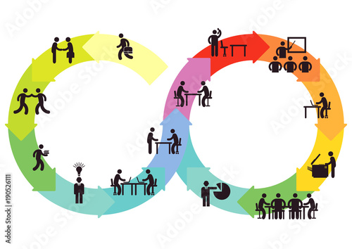 Business-Team und Teamarbeit Konzept