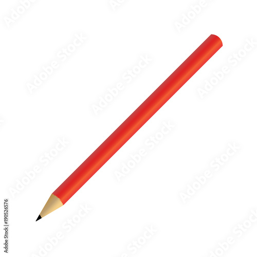 red pencil isolated on white