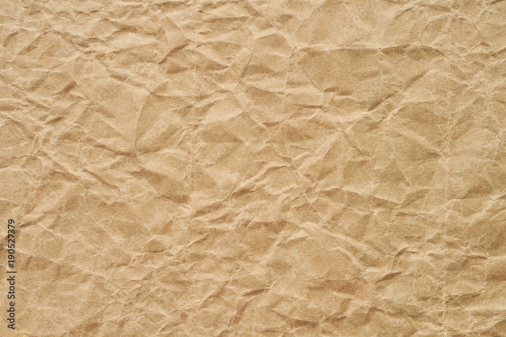 Brown crumpled paper texture Brown crumpled paper texture