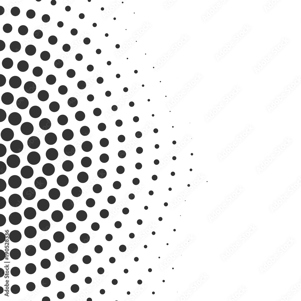 Abstract radial geometric halftone background. Vector dotted illustration Abstract radial geometric halftone background. Vector dotted illustration