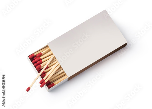Box of matches, isolated photo