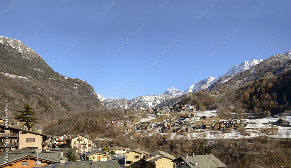 Caspoggio mountain village, Valmalenco, Italy