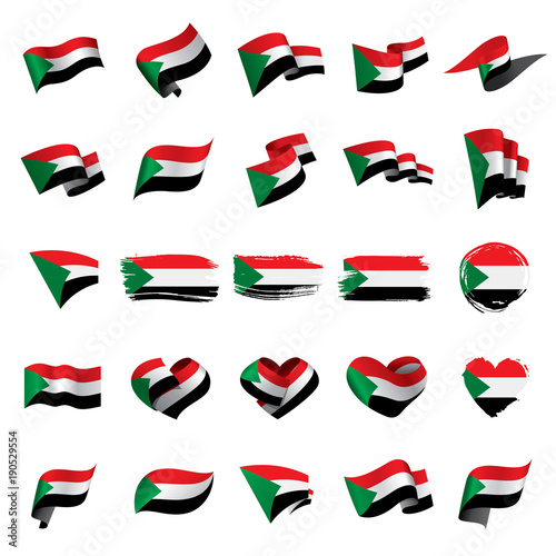Sudan flag, vector illustration
