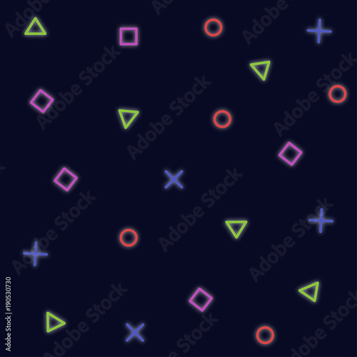 Joystick shape pattern flat vector illustration. You can use this vector for illustration or background.