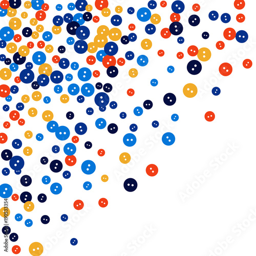 Vector Confetti Background Pattern. Element of design. Colored buttons on a white background
