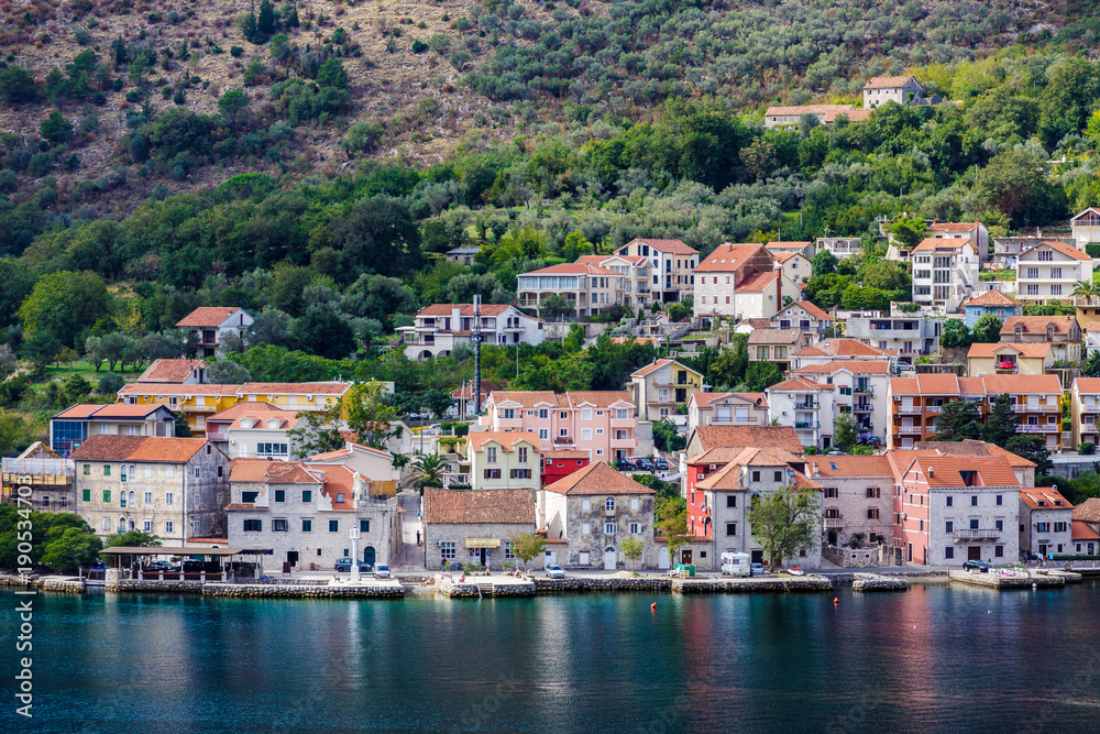 Old Buildings with Tile Roofs in Montenegro