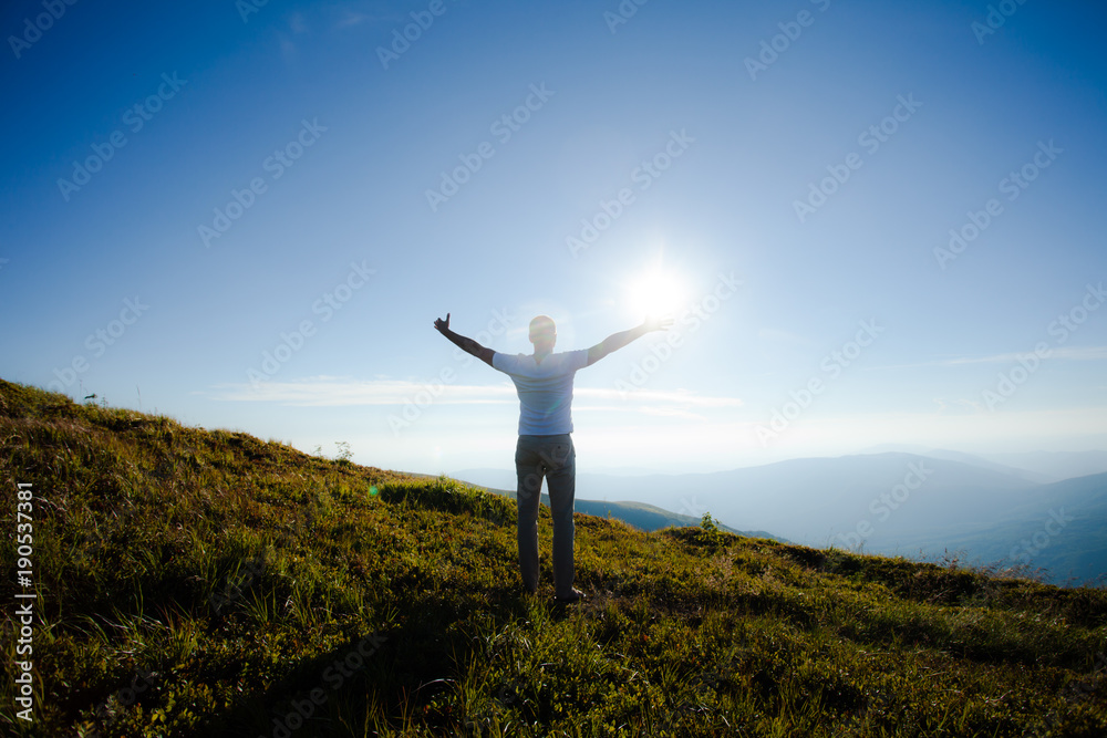 The man enjoying freedom