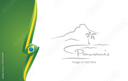 Brazil abstract flag brochure cover poster wall mural background vector
