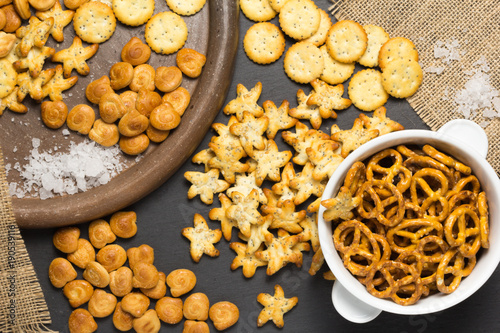 assortment of snacks on a plate