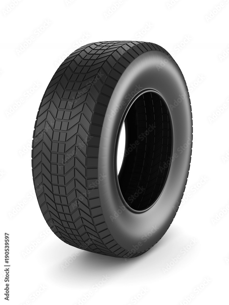 tire on white background. Isolated 3D illustration tire on white background. Isolated 3D illustration