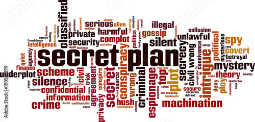 Secret plan word cloud