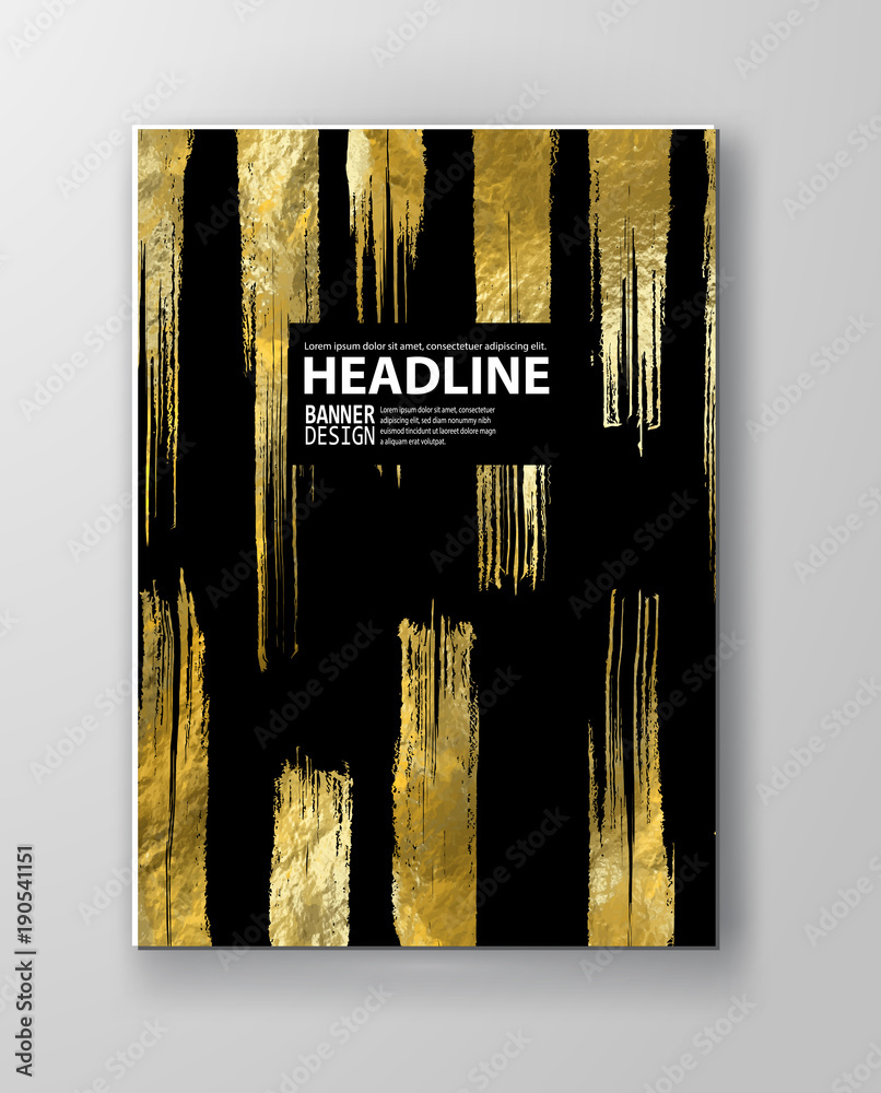 Vector Black and Gold Design Templates Stock Vector | Adobe Stock