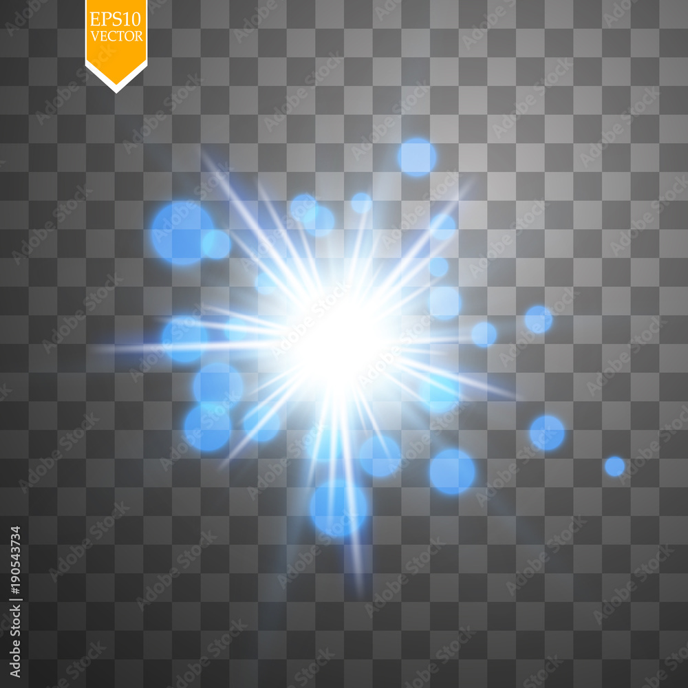 Light digital star on the transparent background Light digital star on the transparent background