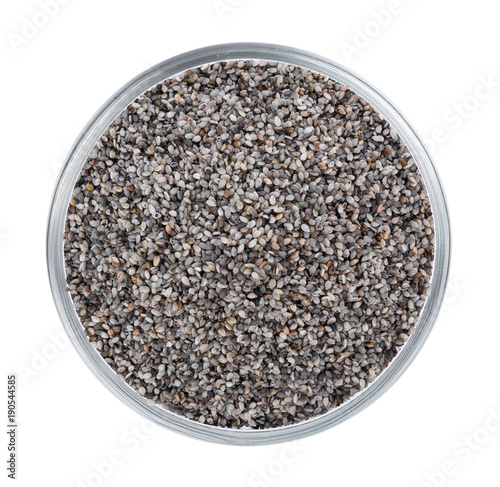 black sesame scrub seed isolated on white background