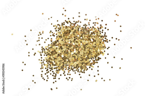 Gold glitter dot texture isolated. Abstract background.