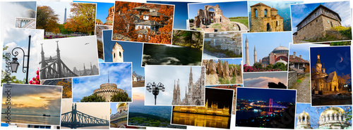 Fotografia Collage of travel photos