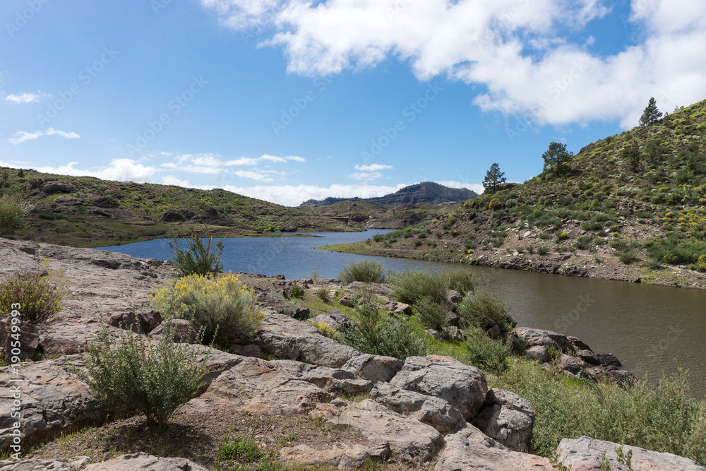 Obraz premium Reservoir in Gran Canaria, named Cueva de las Ninas
