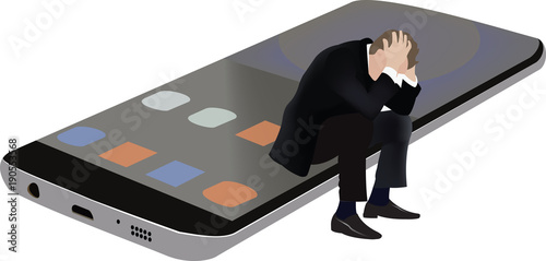 persona disperata in attesa telefonata