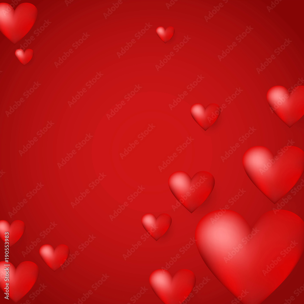 Red love background for Valentine's Day vector