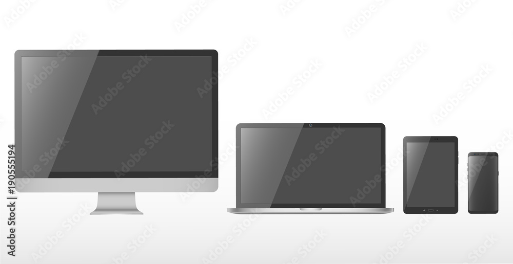 Set device with black screen. Set device with black screen.