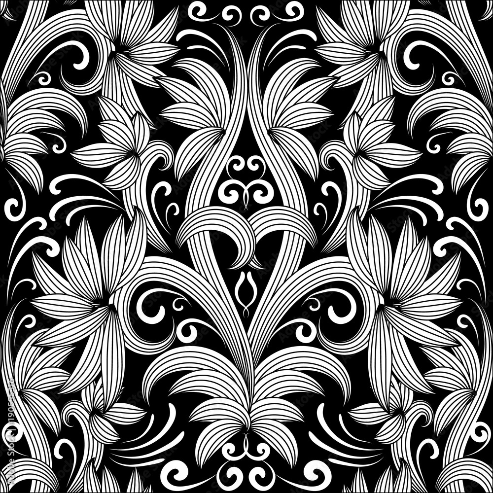 floral swirl patterns