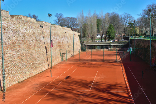 Outdoor Tennis Court in Winter