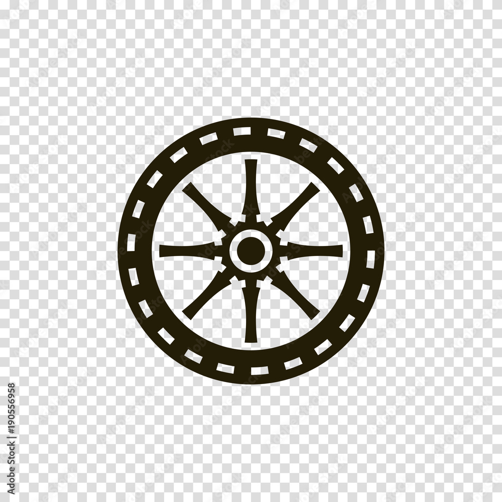 Fototapeta premium car wheel vector icon