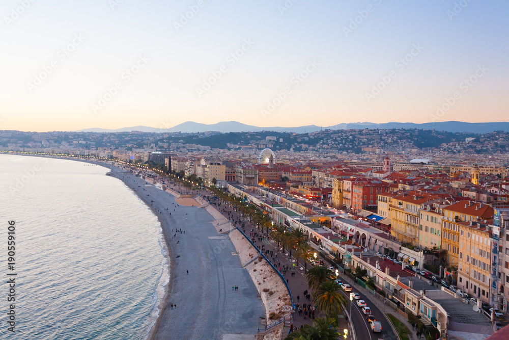 Obraz premium Nice beach day view, France