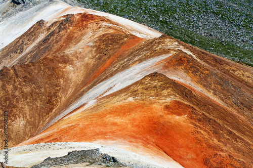 Mountain landscape at Paramushir Island, Russia. Karpinsky Group. photo