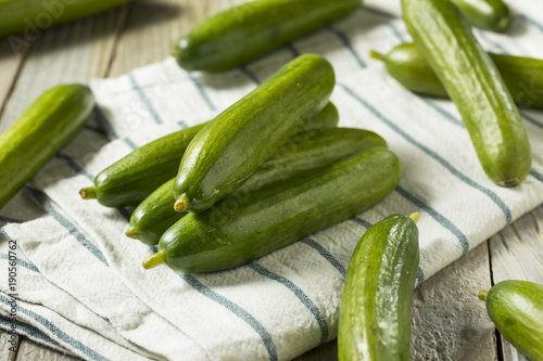Raw Green Organic Persian Cucumbers