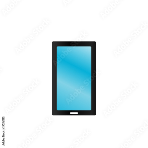 Tablet gadget with glossy blue screen vector