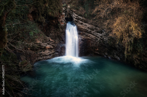 Waterfall of Trevi  Italy. Waterfall