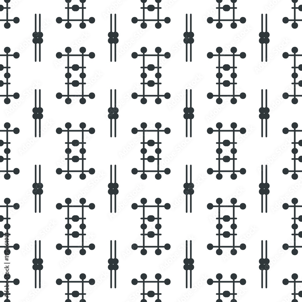 Seamless geometric pattern with lines and roundels, polka dot. Fabric print. Seamless background 